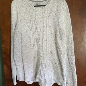 L.L. Bean Women's Speckled Knit crew neck Sweater